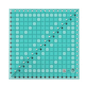 Creative Grids CGR16 sixteen and a half inch extra large square quilt ruler showing non slip grip ring markings.