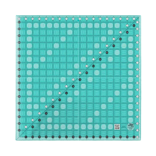Creative Grids CGR1818 eighteen and a half inch jumbo square quilt ruler with non slip ring grips.