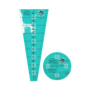 Creative Grids CGR18CF eighteen degree dresden plate wedge quilt ruler with non slip ring backing.