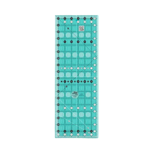 Creative Grids CGR18 six and a half by eighteen and a half inch rectangle quilt ruler with non slip backing.