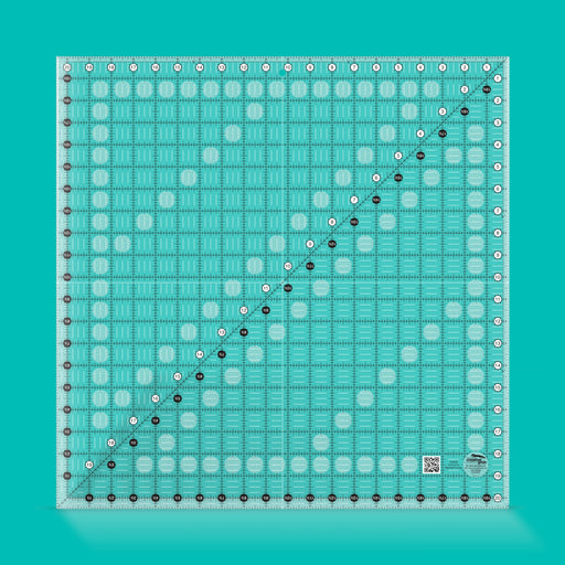 Creative Grids CGR20 twenty and a half inch extra large square quilt ruler with non slip ring grips.