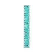 Creative Grids CGR218 two and a half by eighteen and a half inch rectangle quilt ruler with non slip back.