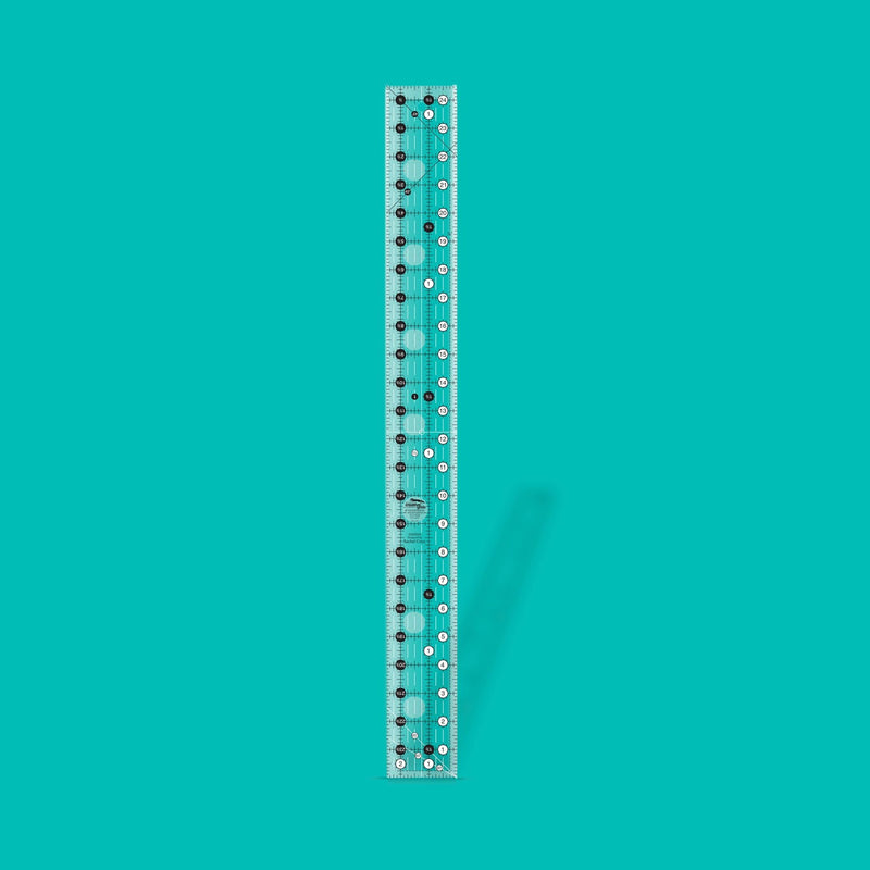 Creative Grids CGR224 two and a half by twenty four and a half inch long rectangle quilt ruler.