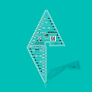 Creative Grids CGR2P1 two peaks in one triangle specialty non slip quilt ruler.