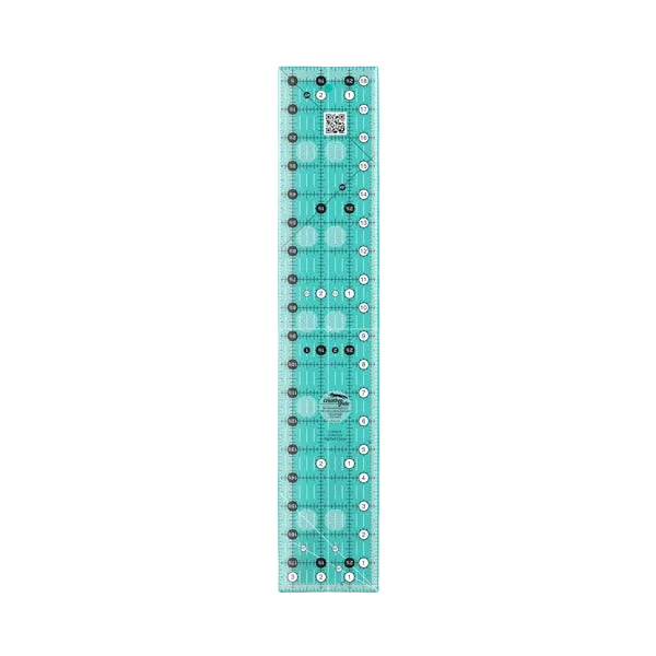 Creative Grids CGR318 three and a half by eighteen and a half inch rectangle quilt ruler with non slip backing.