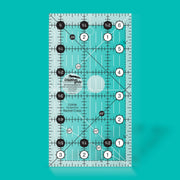 Creative Grids CGR36 three and a half by six and a half inch rectangle quilt ruler with non slip backing.