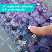 Creative Grids CGR48 four and a half by eight and a half inch rectangle quilt ruler with non slip backing.