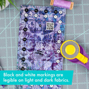 Creative Grids CGR48 four and a half by eight and a half inch rectangle quilt ruler with non slip backing.