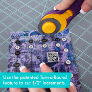 Creative Grids CGR48 four and a half by eight and a half inch rectangle quilt ruler with non slip backing.