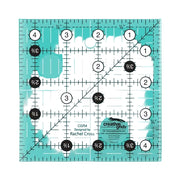 Creative Grids CGR4 four and a half inch square quilt ruler with non slip ring grips.