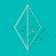 Creative Grids CGR60DIA sixty degree diamond acrylic quilt ruler with non slip back.