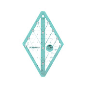 Creative Grids CGR60DIAMINI sixty degree mini diamond acrylic quilt ruler with non slip back.