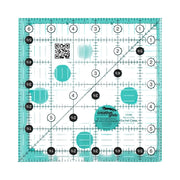 Creative Grids CGR6 six and a half inch square quilt ruler with non slip ring grips.