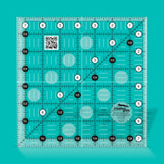 Creative Grids CGR7 seven and a half inch square quilt ruler with non slip ring grips.