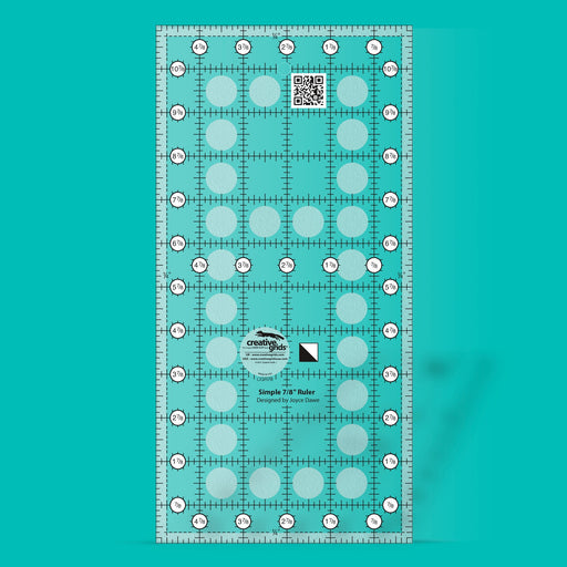 Creative Grids CGR78 simple seven eighths triangle maker quilt ruler with non slip backing.