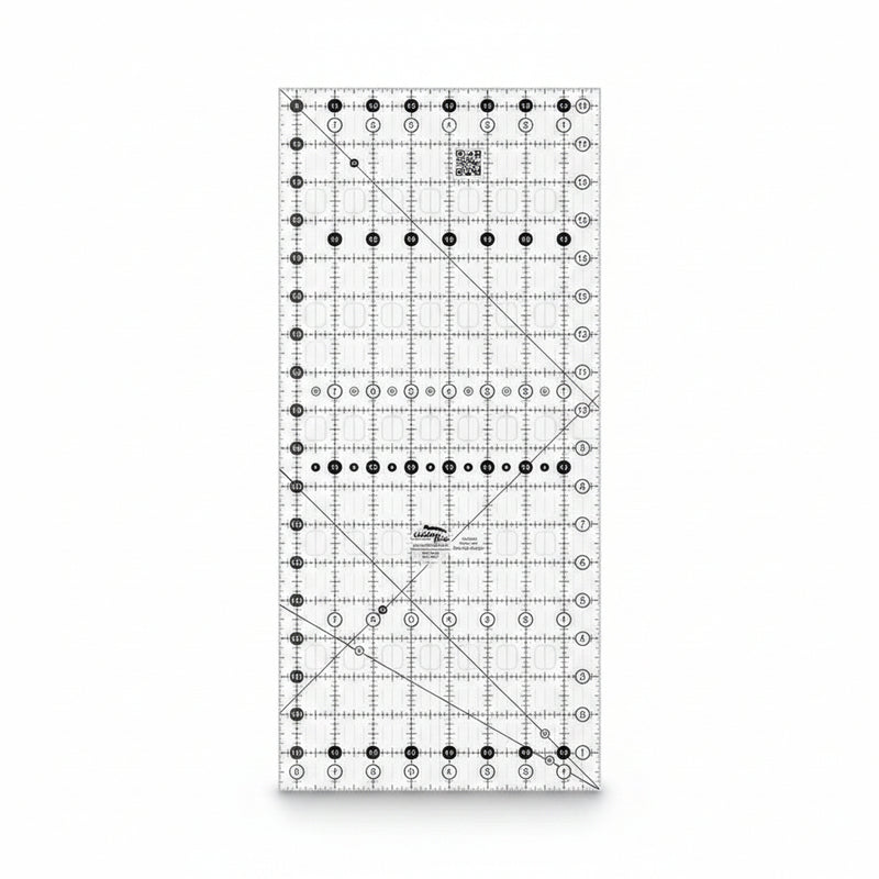 Shop Creative Grids 8.5" x 18.5" Rectangle Ruler (CGR818). Wide non-slip cutting template featuring patented grippers, dual-color lines, and multi-angles.