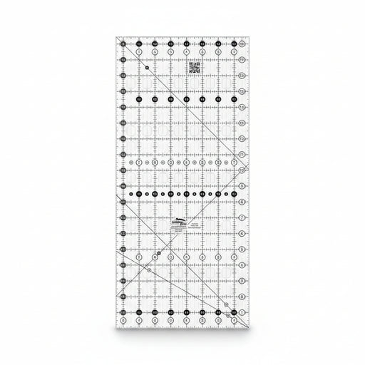Shop Creative Grids 8.5" x 18.5" Rectangle Ruler (CGR818). Wide non-slip cutting template featuring patented grippers, dual-color lines, and multi-angles.