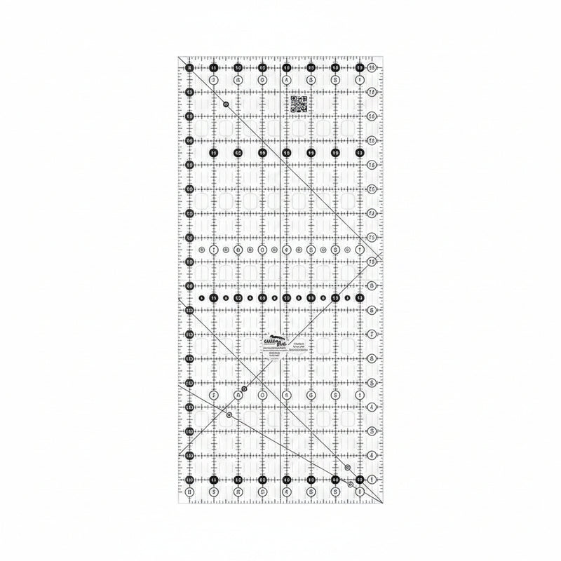 Creative Grids CGR824 eight and a half by twenty four and a half inch rectangle quilt ruler with non slip backing.