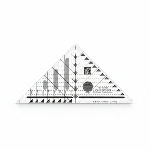 Creative Grids CGRBH1 half square four in one triangle quilt ruler with multi function grid lines.