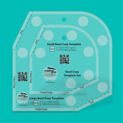 Creative Grids CGRBOWLS bowl cozy template set displaying the small eight inch and large ten inch acrylic templates.