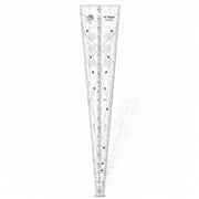 Creative Grids CGRCP1 ten degree wedge acrylic quilt ruler with non slip back.
