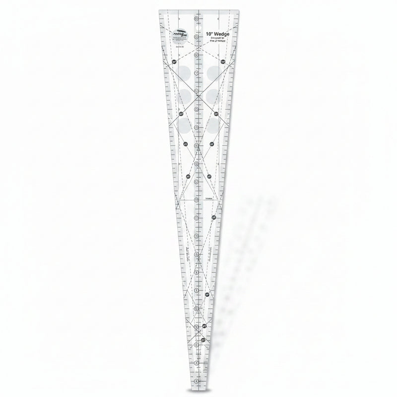 Creative Grids CGRCP1 ten degree wedge acrylic quilt ruler with non slip back.