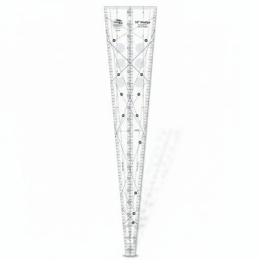 Creative Grids CGRCP1 ten degree wedge acrylic quilt ruler with non slip back.