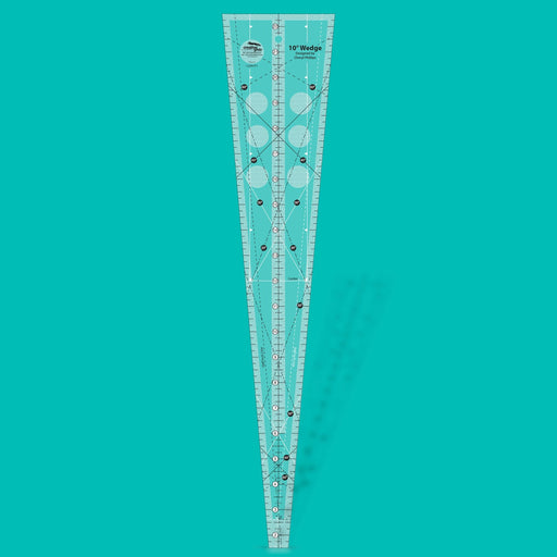 Creative Grids CGRCP1 ten degree wedge acrylic quilt ruler with non slip back.
