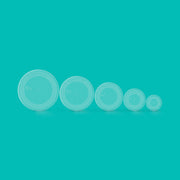 Creative Grids CGRCRCL circle ruler set showing five individual non slip acrylic discs nested together.