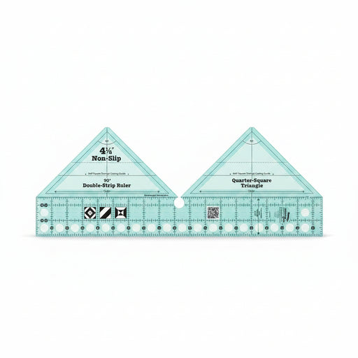 Creative Grids CGRDBS90 ninety degree double strip quilt ruler displaying clear dual marking tracks.
