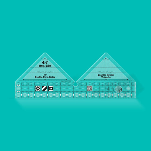 Creative Grids CGRDBS90 ninety degree double strip quilt ruler displaying clear dual marking tracks.