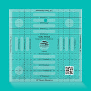 Creative Grids CGRDH3 turbo four patch template quilt ruler displaying clear measurement lines and alignment grids.