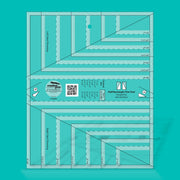 Creative Grids CGRDH6 half rectangle trim tool quilt ruler displaying clear measurement lines and alignment grids.