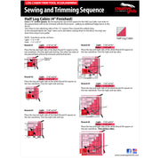 Creative Grids 4-inch Mini Log Cabin Trim Tool CGRJAWMN4 acrylic quilt ruler on a white backdrop.
