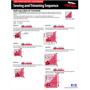Creative Grids 6-inch Mini Log Cabin Trim Tool CGRJAWMN6 transparent acrylic quilting ruler on a solid white surface.
