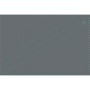 Creative Grids 24 inch by 36 inch double sided self healing rotary cutting mat CGRMAT2436 flat perspective view.