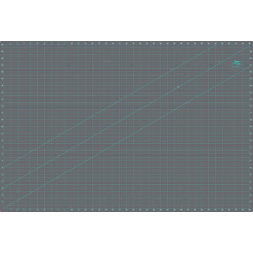Creative Grids 24 inch by 36 inch double sided self healing rotary cutting mat CGRMAT2436 flat perspective view.