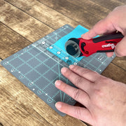 Creative Grids 6 inch by 8 inch portable double sided self healing rotary cutting mat CGRMAT68 flat view.