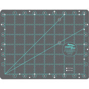 Creative Grids 6 inch by 8 inch portable double sided self healing rotary cutting mat CGRMAT68 flat view.