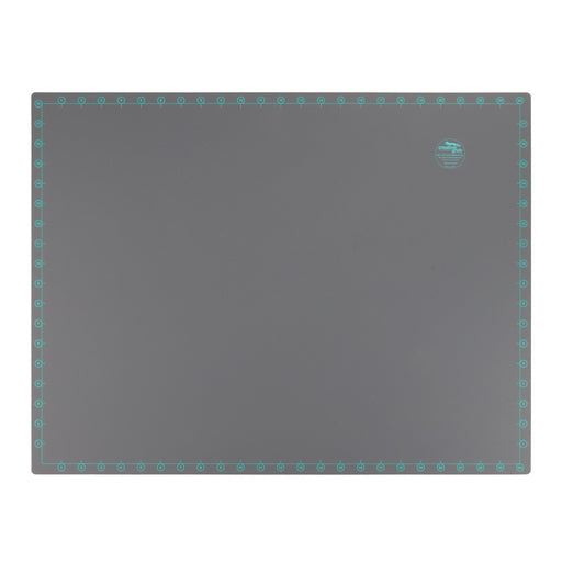 Creative Grids 18 inch by 24 inch grid free self healing rotary cutting mat CGRMATB1824 flat workspace view.