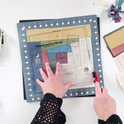 Creative Grids 14 inch by 14 inch self healing rotating rotary cutting mat CGRMATR14 top view.