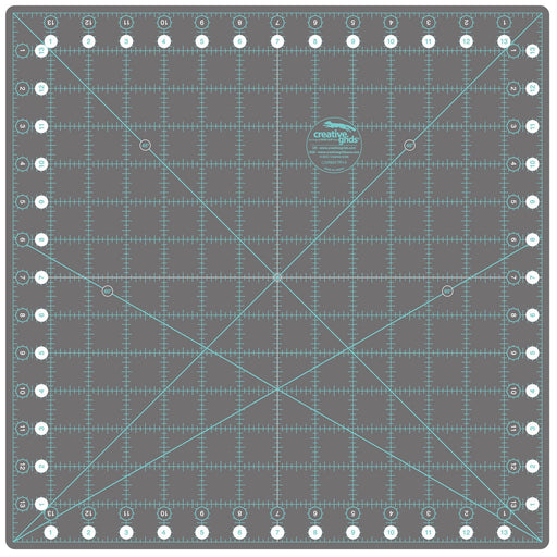 Creative Grids 14 inch by 14 inch self healing rotating rotary cutting mat CGRMATR14 top view.