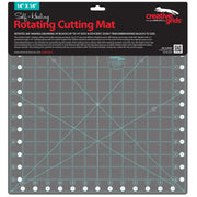 Creative Grids 14 inch by 14 inch self healing rotating rotary cutting mat CGRMATR14 top view.