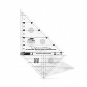 Close-up view of the Creative Grids multi-size 45 and 90 degree triangle quilting ruler showing black and white measurement markings.