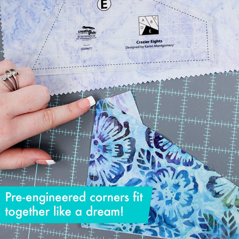 Creative Grids Crazier Eights 8-Inch Quilt Template Set (CGRMT7)