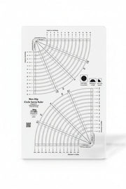 Creative Grids Quilt Ruler Circle Savvy 11-3/4 by 18-1/2 inches CGRSAV1