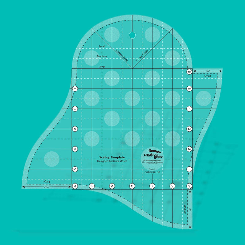 Creative Grids Scallop Quilt Ruler Template (CGRSCALLOP)