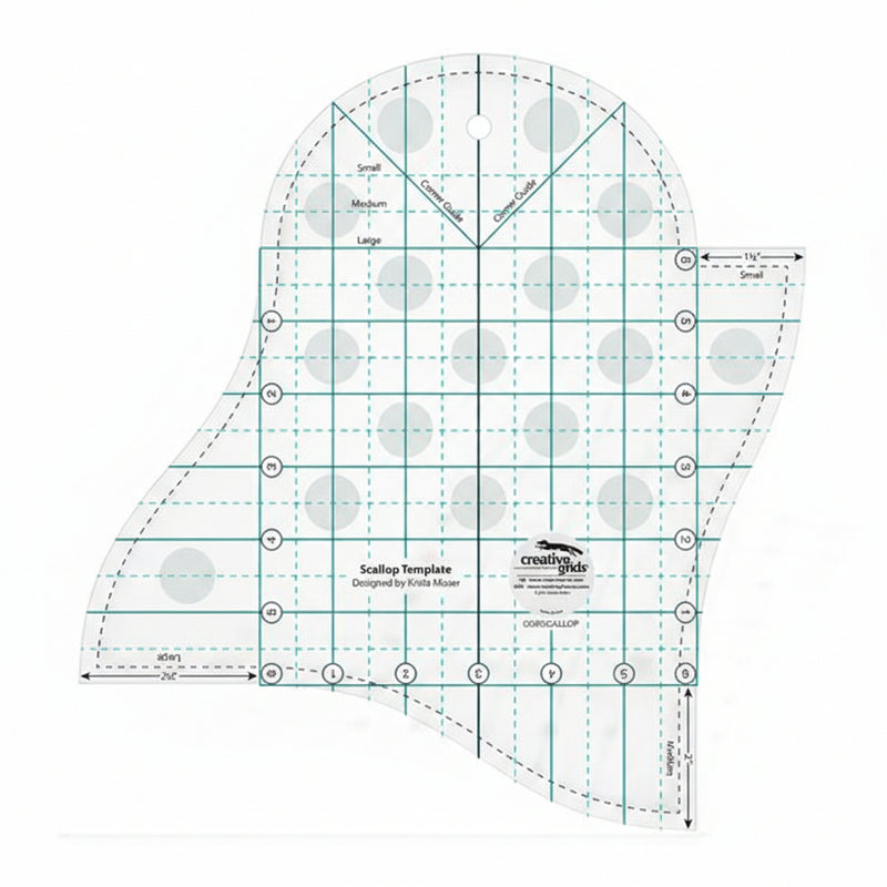 Creative Grids Scallop Quilt Ruler Template (CGRSCALLOP)