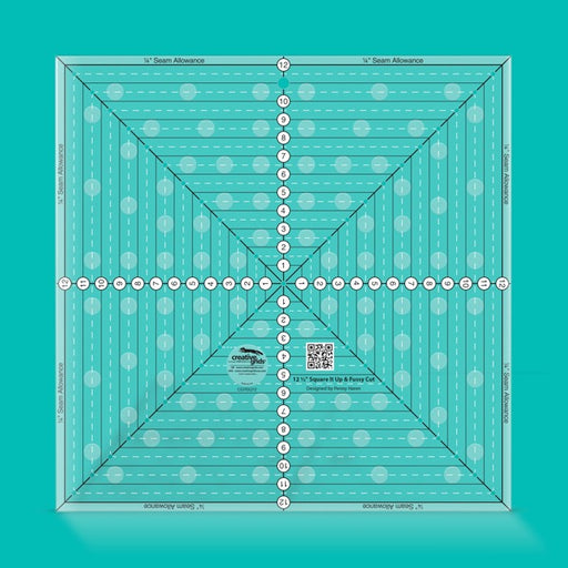 Creative Grids Quilt Ruler 12-1/2 inch Square It Up or Fussy Cut Square CGRSQ12