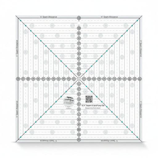 Creative Grids Quilt Ruler 12-1/2 inch Square It Up or Fussy Cut Square CGRSQ12